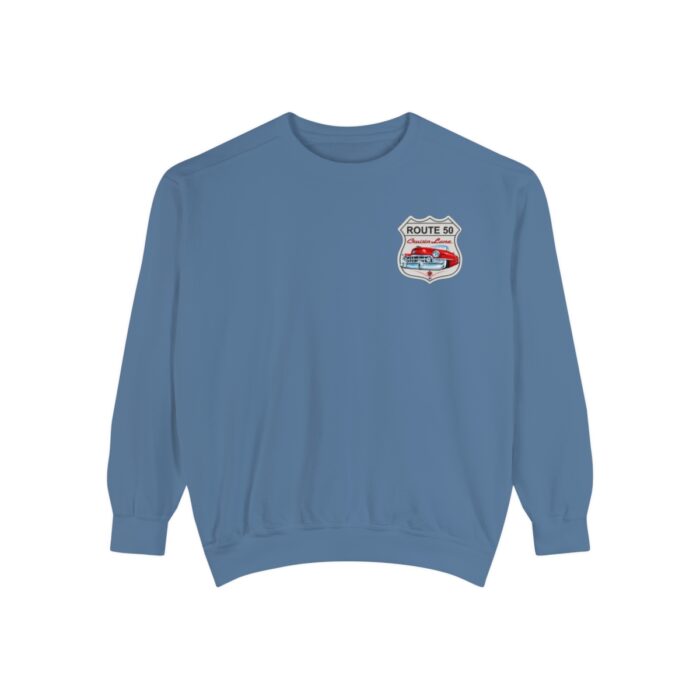 Route 50 Cadi-Unisex Garment-Dyed Sweatshirt Route 66 - Image 89