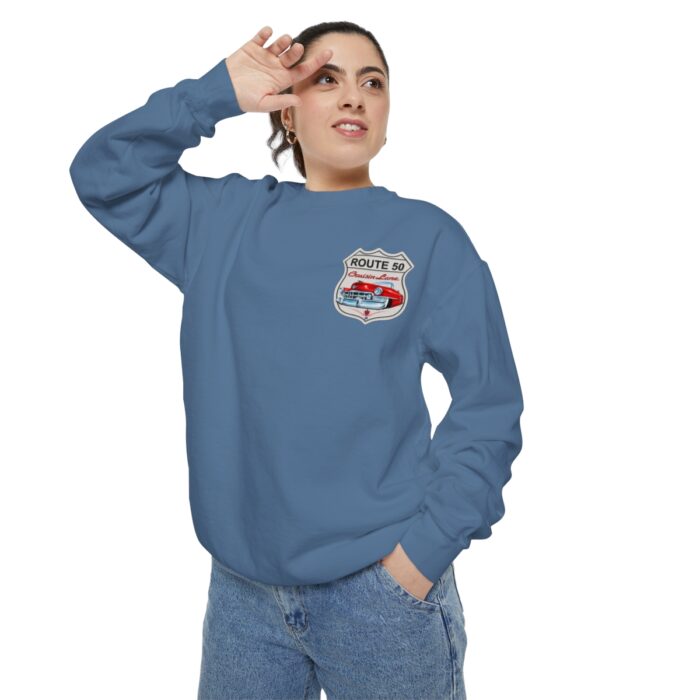 Route 50 Cadi-Unisex Garment-Dyed Sweatshirt Route 66 - Image 96