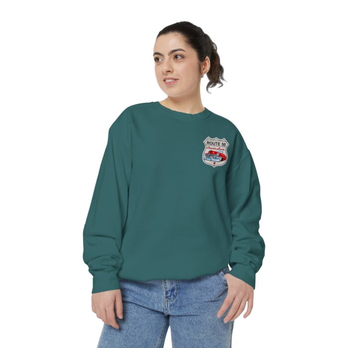 Route 50 Cadi-Unisex Garment-Dyed Sweatshirt Route 66 - Image 53