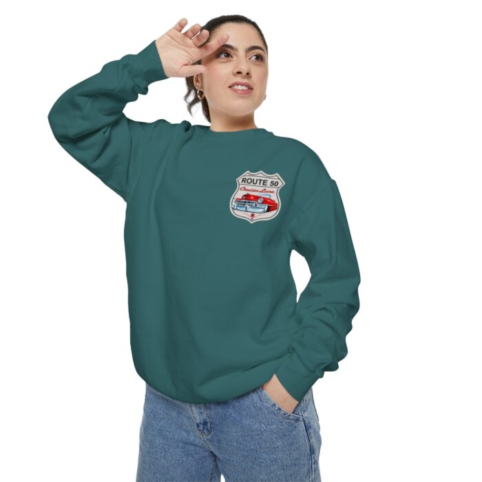 Route 50 Cadi-Unisex Garment-Dyed Sweatshirt Route 66 - Image 56