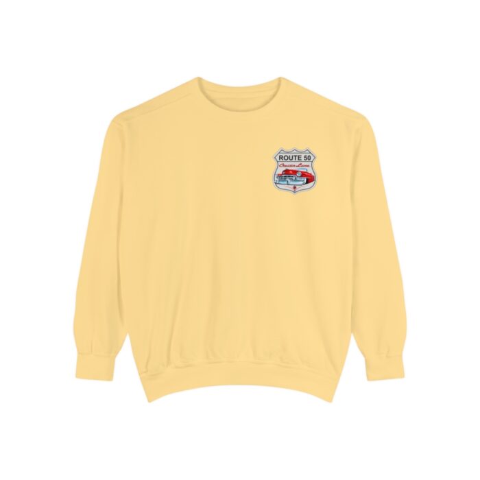 Route 50 Cadi-Unisex Garment-Dyed Sweatshirt Route 66 - Image 17