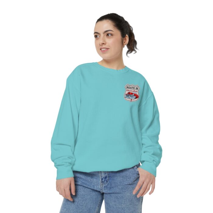 Route 50 Cadi-Unisex Garment-Dyed Sweatshirt Route 66 - Image 37