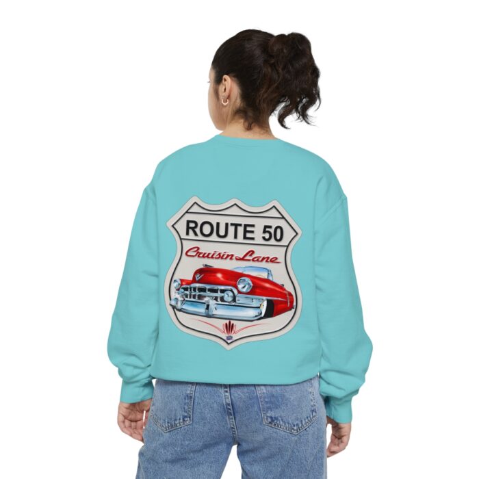 Route 50 Cadi-Unisex Garment-Dyed Sweatshirt Route 66 - Image 38