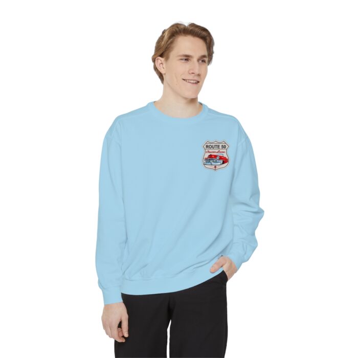 Route 50 Cadi-Unisex Garment-Dyed Sweatshirt Route 66 - Image 75