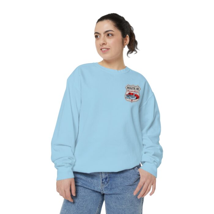 Route 50 Cadi-Unisex Garment-Dyed Sweatshirt Route 66 - Image 77