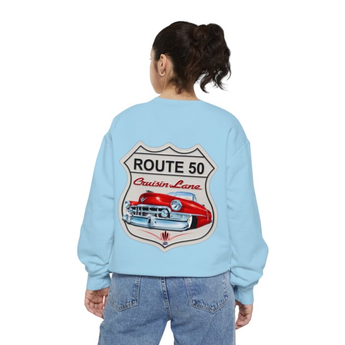 Route 50 Cadi-Unisex Garment-Dyed Sweatshirt Route 66 - Image 78