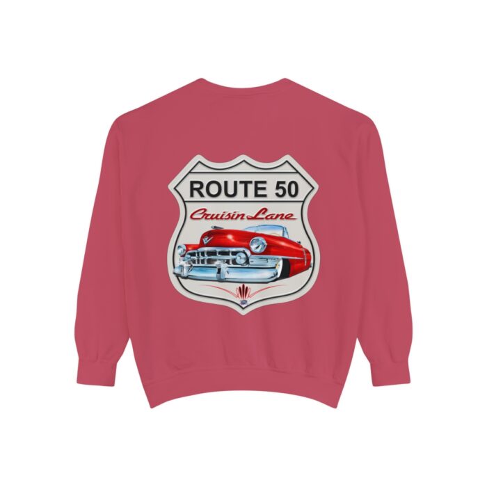 Route 50 Cadi-Unisex Garment-Dyed Sweatshirt Route 66 - Image 138