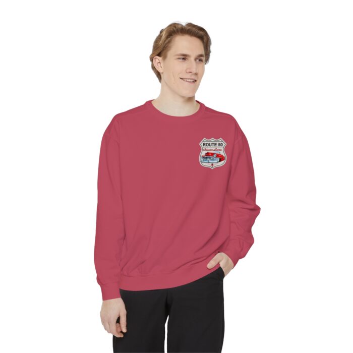 Route 50 Cadi-Unisex Garment-Dyed Sweatshirt Route 66 - Image 139