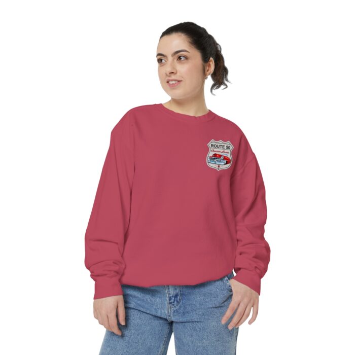 Route 50 Cadi-Unisex Garment-Dyed Sweatshirt Route 66 - Image 141