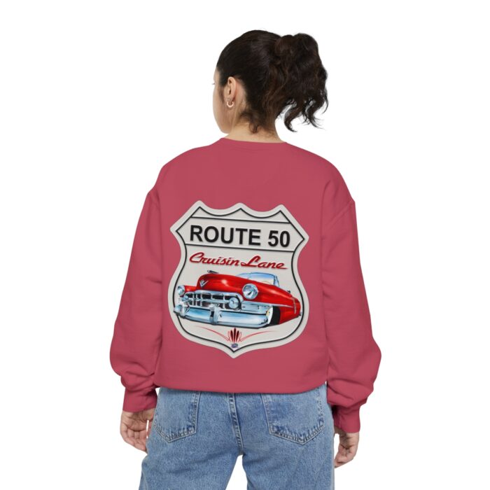 Route 50 Cadi-Unisex Garment-Dyed Sweatshirt Route 66 - Image 142