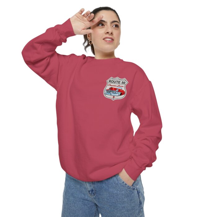 Route 50 Cadi-Unisex Garment-Dyed Sweatshirt Route 66 - Image 144