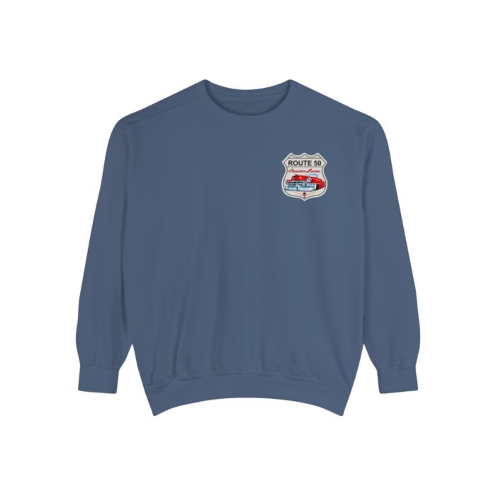 Route 50 Cadi-Unisex Garment-Dyed Sweatshirt Route 66 - Image 97