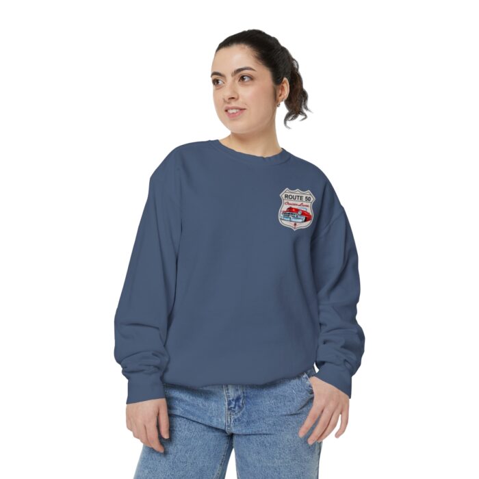 Route 50 Cadi-Unisex Garment-Dyed Sweatshirt Route 66 - Image 101