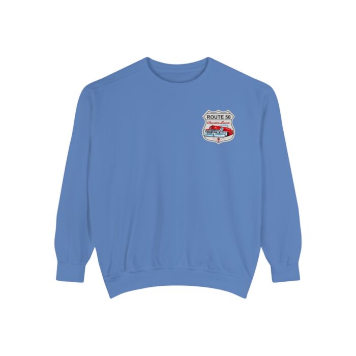 Route 50 Cadi-Unisex Garment-Dyed Sweatshirt Route 66 - Image 81