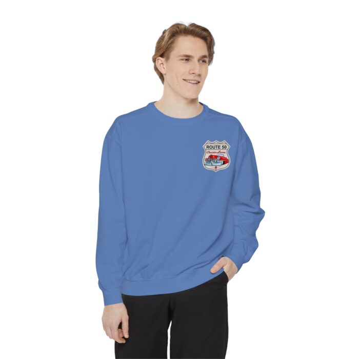 Route 50 Cadi-Unisex Garment-Dyed Sweatshirt Route 66 - Image 83