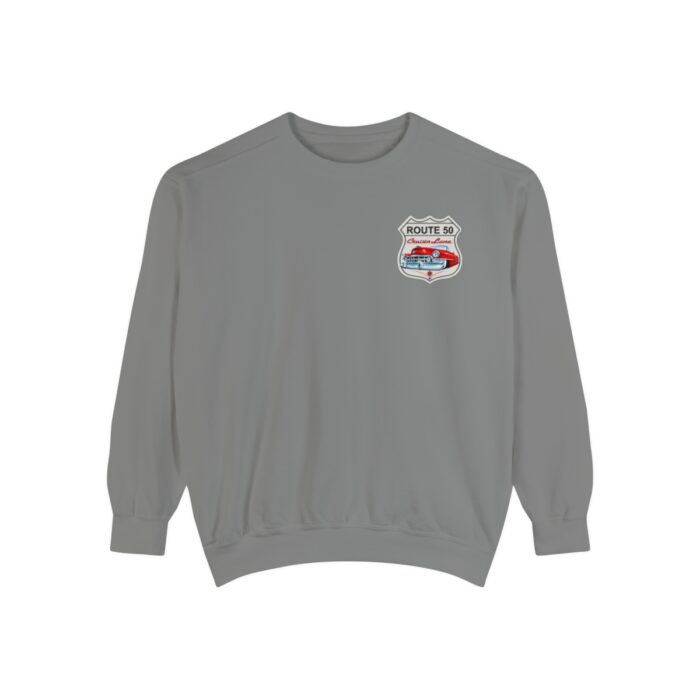 Route 50 Cadi-Unisex Garment-Dyed Sweatshirt Route 66 - Image 25