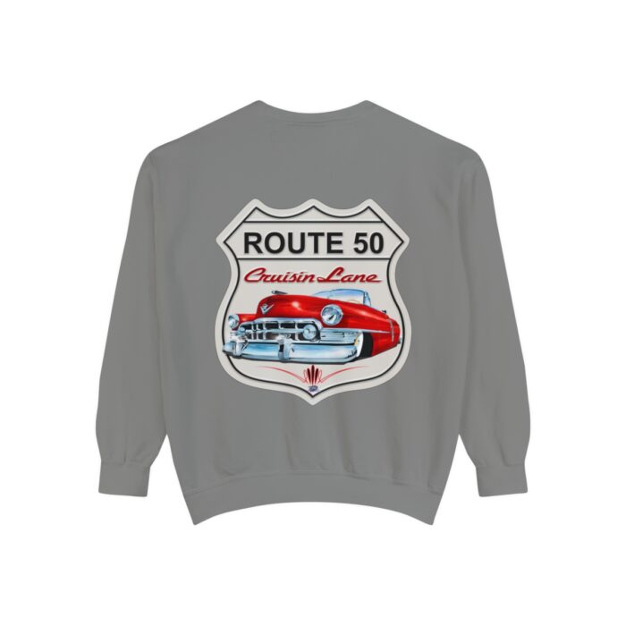 Route 50 Cadi-Unisex Garment-Dyed Sweatshirt Route 66 - Image 26