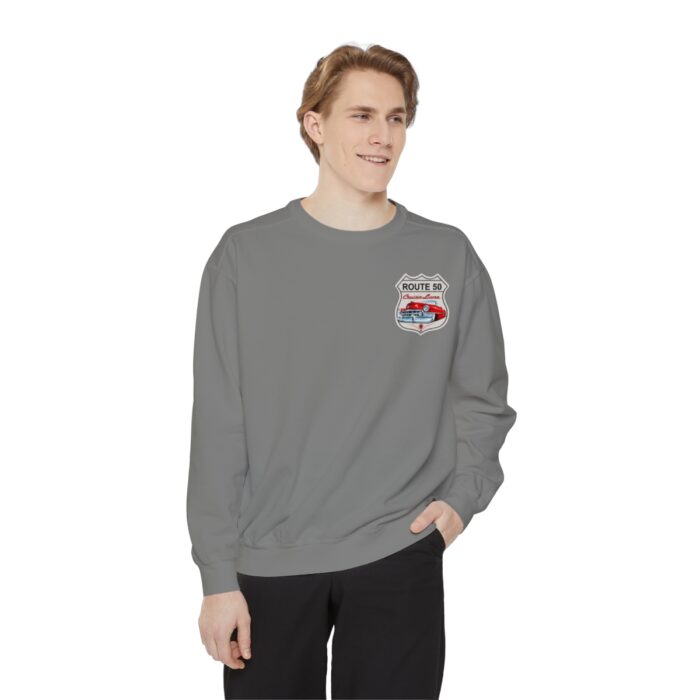 Route 50 Cadi-Unisex Garment-Dyed Sweatshirt Route 66 - Image 27