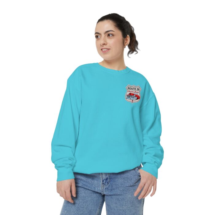 Route 50 Cadi-Unisex Garment-Dyed Sweatshirt Route 66 - Image 69