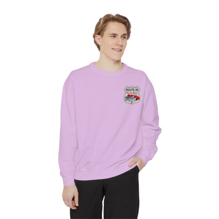 Route 50 Cadi-Unisex Garment-Dyed Sweatshirt Route 66 - Image 123