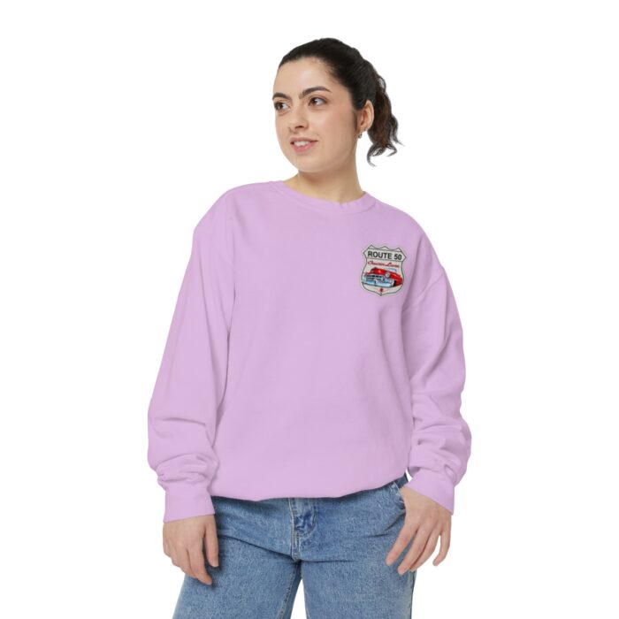 Route 50 Cadi-Unisex Garment-Dyed Sweatshirt Route 66 - Image 125