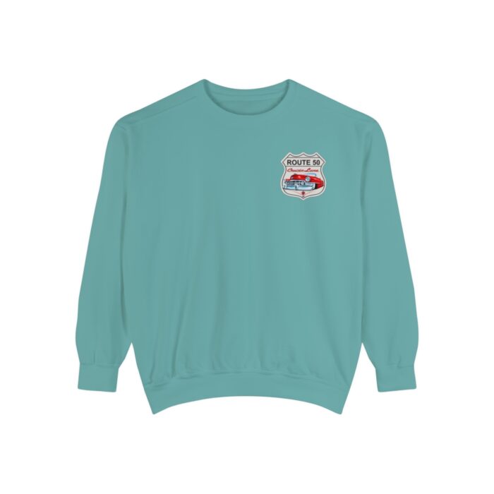 Route 50 Cadi-Unisex Garment-Dyed Sweatshirt Route 66 - Image 57