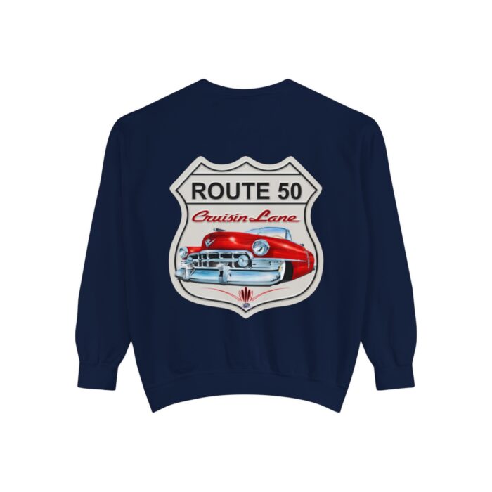 Route 50 Cadi-Unisex Garment-Dyed Sweatshirt Route 66 - Image 106