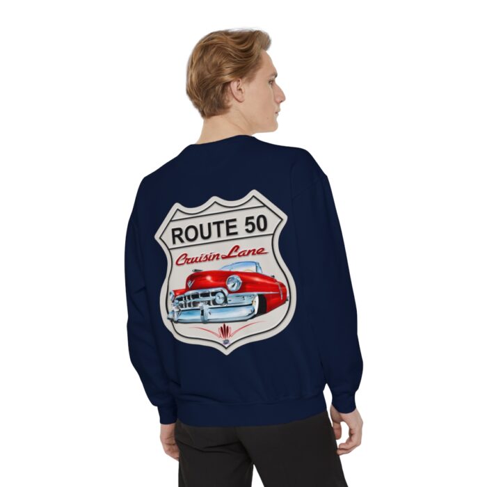 Route 50 Cadi-Unisex Garment-Dyed Sweatshirt Route 66 - Image 108