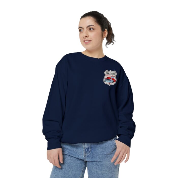 Route 50 Cadi-Unisex Garment-Dyed Sweatshirt Route 66 - Image 109