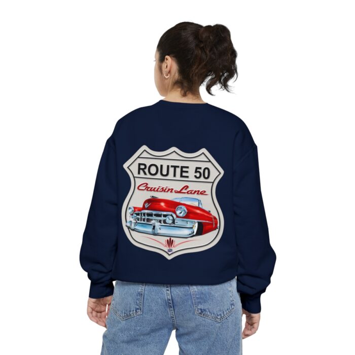 Route 50 Cadi-Unisex Garment-Dyed Sweatshirt Route 66 - Image 110