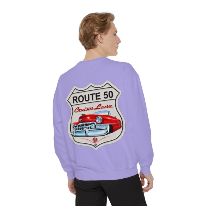 Route 50 Cadi-Unisex Garment-Dyed Sweatshirt Route 66 - Image 116