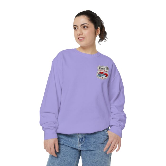 Route 50 Cadi-Unisex Garment-Dyed Sweatshirt Route 66 - Image 117