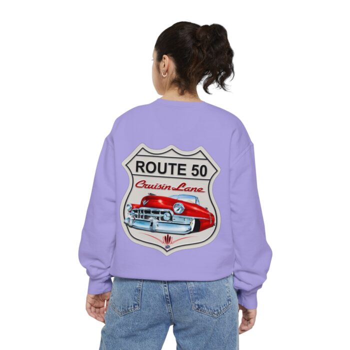 Route 50 Cadi-Unisex Garment-Dyed Sweatshirt Route 66 - Image 118