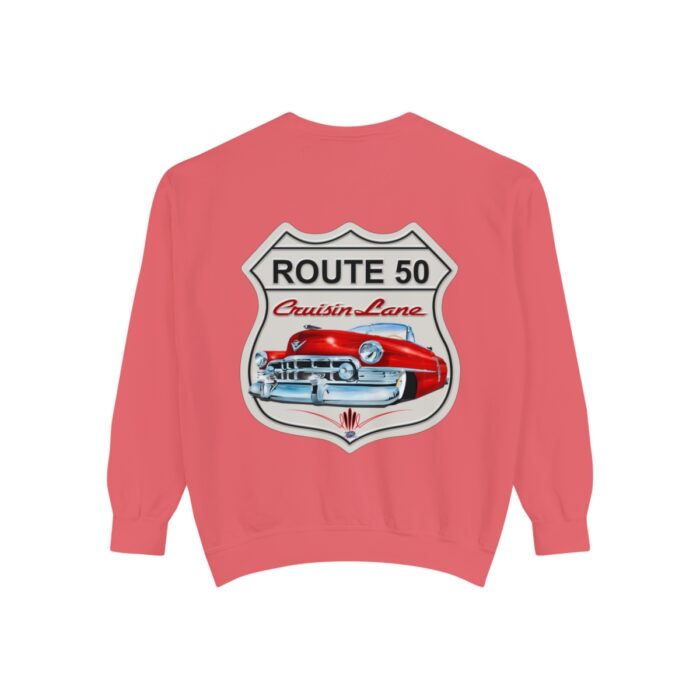 Route 50 Cadi-Unisex Garment-Dyed Sweatshirt Route 66 - Image 130