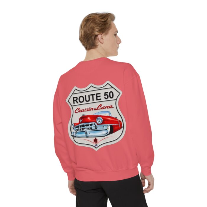 Route 50 Cadi-Unisex Garment-Dyed Sweatshirt Route 66 - Image 132