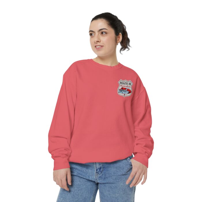 Route 50 Cadi-Unisex Garment-Dyed Sweatshirt Route 66 - Image 133