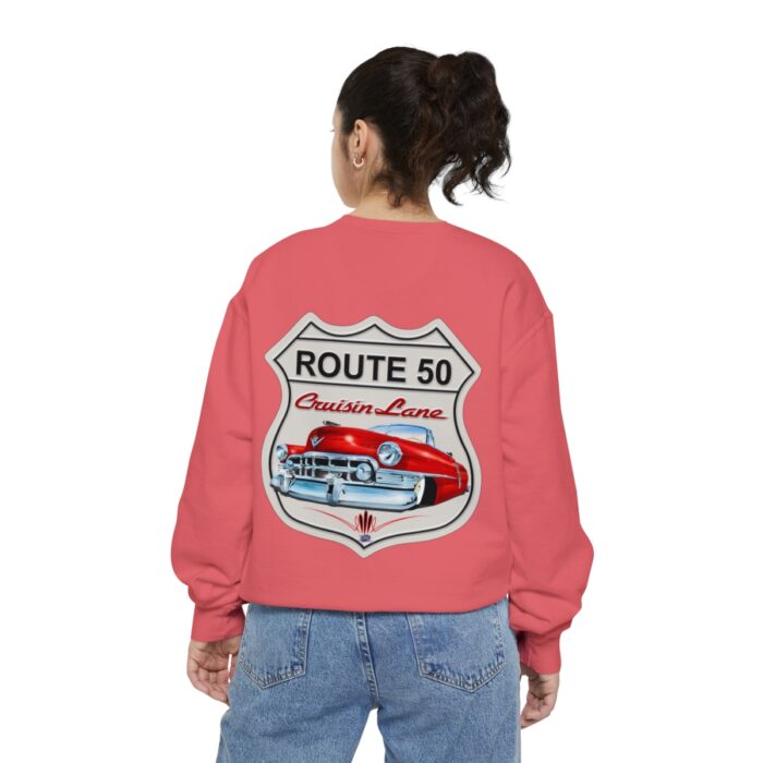 Route 50 Cadi-Unisex Garment-Dyed Sweatshirt Route 66 - Image 134