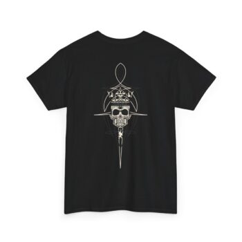 Skull with Pinstriping  Heavy Cotton Tee