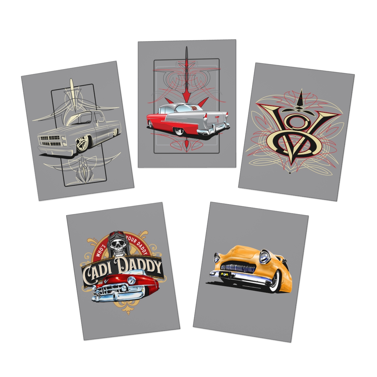 Tonys Pinstriping Art Multi-Design Greeting Cards (5-Pack) – Tonys ...