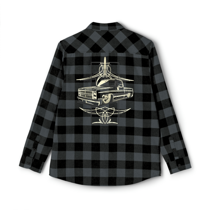 Squarebody with pinstriping  pinstriping Unisex Flannel Shirt - Image 5