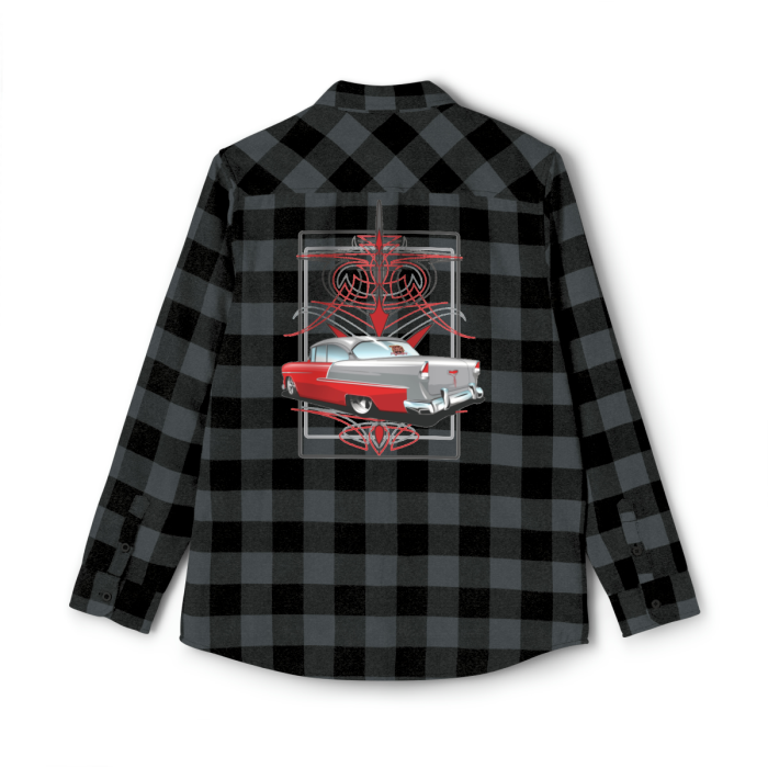 55 Chevy with pinstriping Unisex Flannel Shirt - Image 4