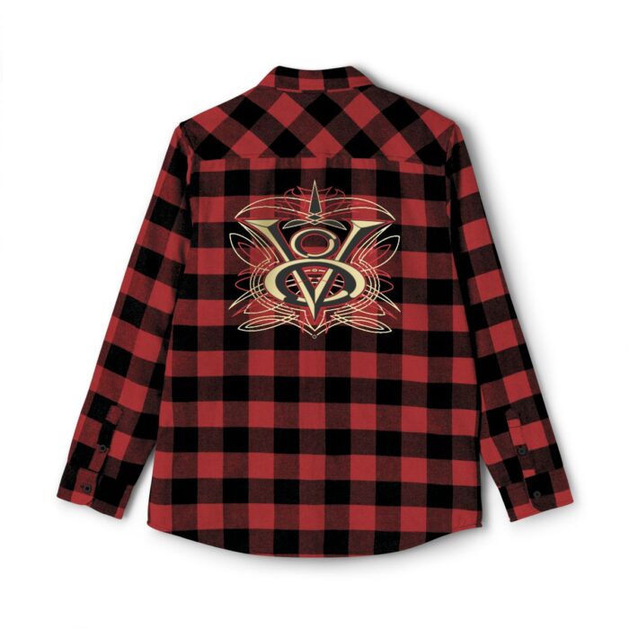 V8 Logo with pinstriping Unisex Flannel Shirt - Image 4