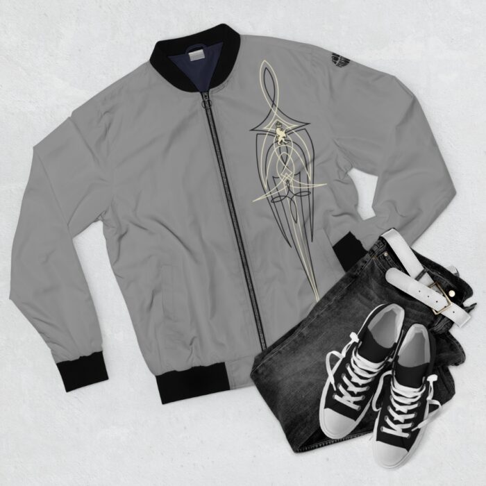 SquareBody with pinstriping Men's Bomber Jacket (AOP) - Image 4