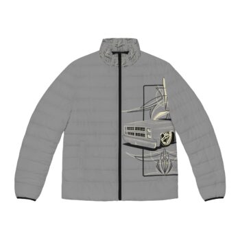 Square body with pinstriping Men’s Puffer Jacket (AOP)