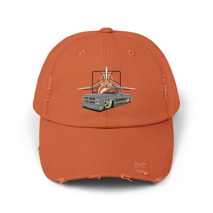 Square Body C10 Chevy Truck-Unisex Distressed Cap - Image 4