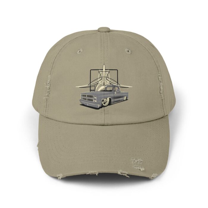 Square Body C10 Chevy Truck-Unisex Distressed Cap - Image 2