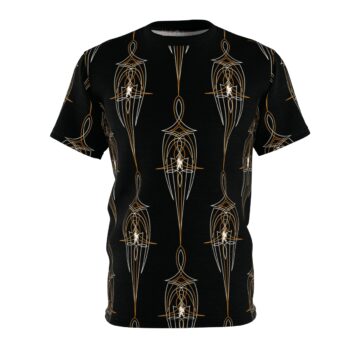 Cream Orange Pinstriping -Unisex Cut & Sew Tee (AOP)