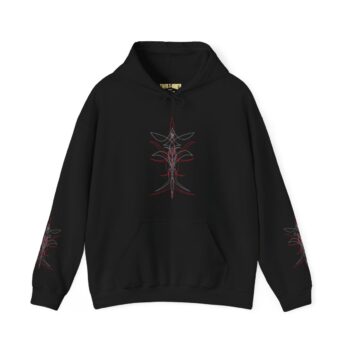 Black, grey pinstriping Unisex Heavy Blend™ Hooded Sweatshirt