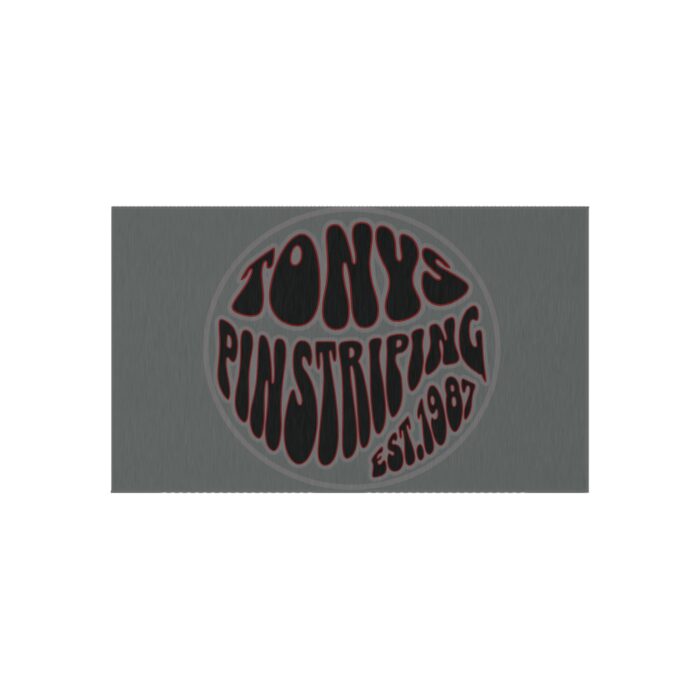 Tonys pinstriping Logo Outdoor Rug - Image 5