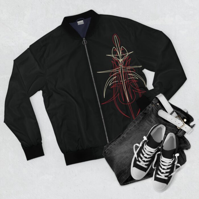 Rat Rod with pinstriping Men's Bomber Jacket (AOP) - Image 4